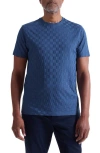 Bugatchi Geo Textured Cotton T-shirt In Blue