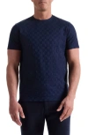 Bugatchi Geo Textured Cotton T-shirt In Blue
