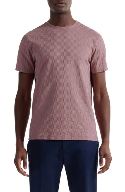 Bugatchi Geo Textured Cotton T-shirt In Pink