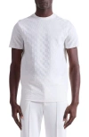 Bugatchi Geo Textured Cotton T-shirt In White