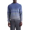 Bugatchi Gradient Stripe Merino Wool Sweater In Blue