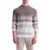 Bugatchi Gradient Stripe Merino Wool Sweater In Brown