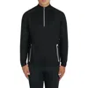 Bugatchi Half Zip Pullover In Black