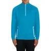 Bugatchi Half Zip Pullover In Blue