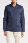 Bugatchi Half Zip Pullover In Blue