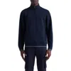 Bugatchi Heathered Quarter Zip Pullover In Blue