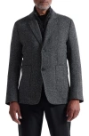 Bugatchi Herringbone Jacket With Removable Bib In Gray