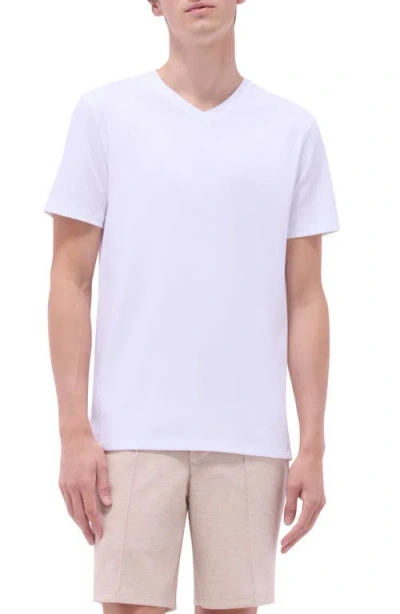 Bugatchi Holden Pima Cotton T-shirt In White