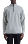 Bugatchi Houndstooth Patern Quarter Zip Top In Gray