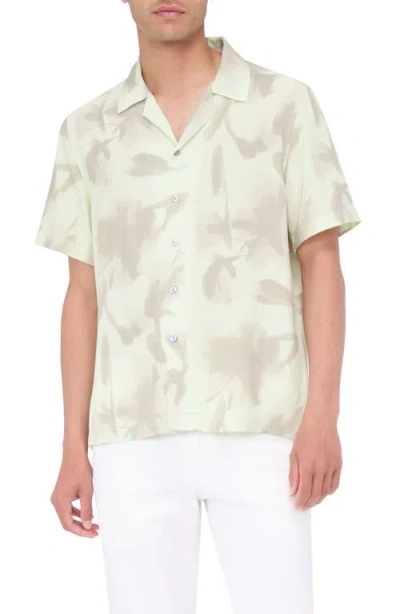 Bugatchi Jackson Abstract Print Camp Shirt In Pistachio