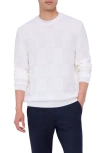 Bugatchi Jacquard Check Merino Wool Sweater In Chalk