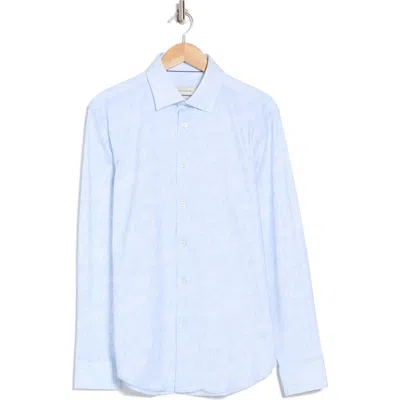 Bugatchi James Long Sleeve Stretch Cotton Button-up Shirt In Sky