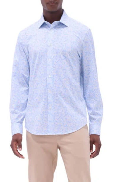 Bugatchi James Ooohcotton® Abstract Button-up Shirt In Blue
