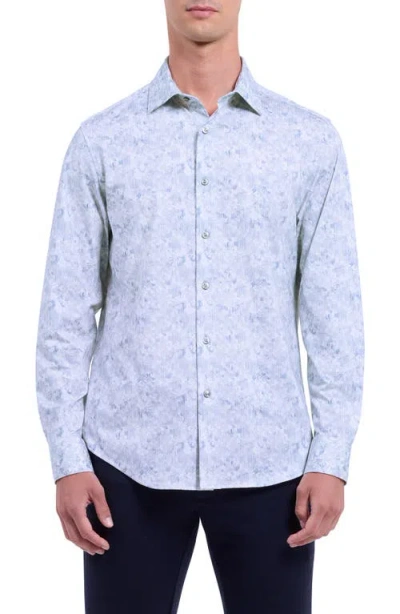 Bugatchi James Ooohcotton® Abstract Print Button-up Shirt In Blue