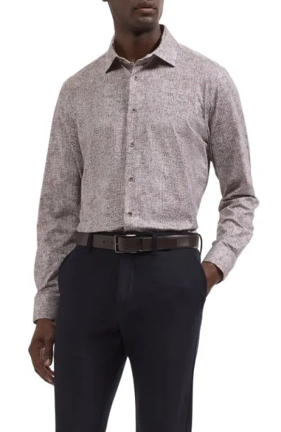 Bugatchi James Ooohcotton® Abstract Print Button-up Shirt In Pink