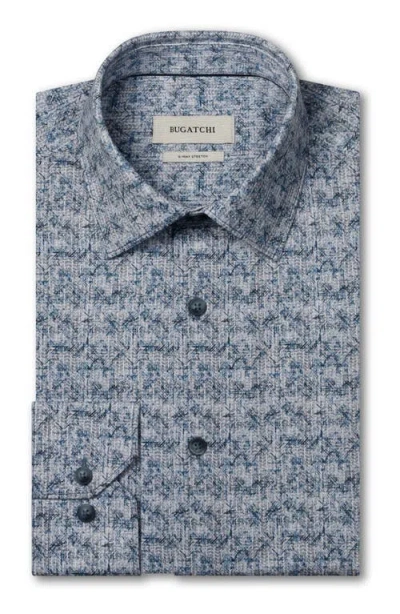 Bugatchi James Ooohcotton® Abstract Print Button-up Shirt In Blue