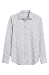 Bugatchi James Ooohcotton® Button-up Shirt In Platinum