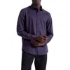 Bugatchi James Ooohcotton® Check Button-up Shirt In Purple