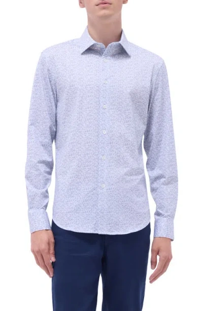 Bugatchi James Ooohcotton® Cocktail Print Button-up Shirt In Blue