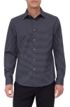 Bugatchi James Ooohcotton® Dot Button-up Shirt In Black