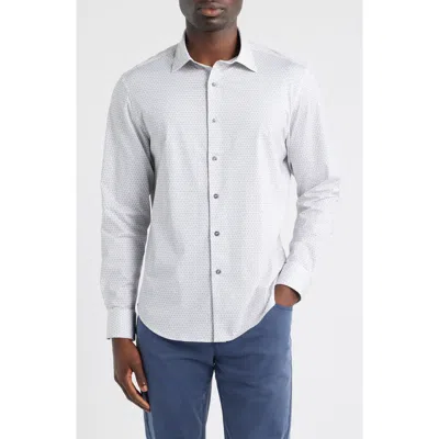 Bugatchi James Ooohcotton® Dot Print Button-up Shirt In Pink