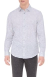Bugatchi Men's Ooohcotton James Tonal-print Sport Shirt In Platinum