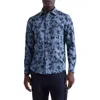 Bugatchi James Ooohcotton® Floral Button-up Shirt In Blue