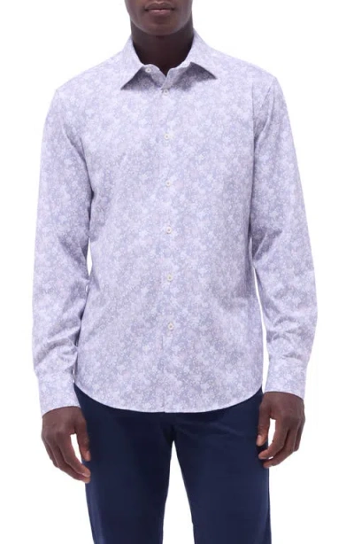 Bugatchi James Ooohcotton® Floral Button-up Shirt In Dusty Pink