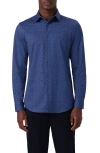 Bugatchi James Ooohcotton® Floral Button-up Shirt In Navy