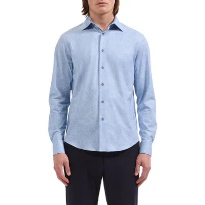 Bugatchi James Ooohcotton® Floral Button-up Shirt In Blue