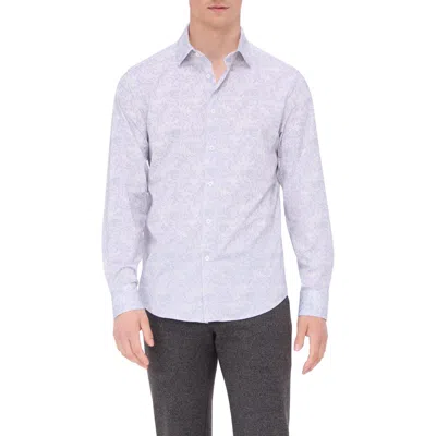 Bugatchi James Ooohcotton® Floral Print Button-up Shirt In Lilac