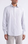 Bugatchi James Ooohcotton® Floral Print Button-up Shirt In Sand