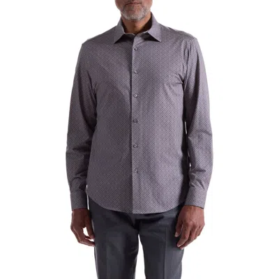 Bugatchi James Ooohcotton® Geo Print Button-up Shirt In Gold