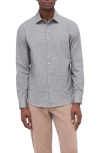 Bugatchi James Ooohcotton® Geo Print Button-up Shirt In Khaki