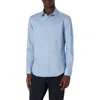 Bugatchi Axel Shaped Fit Trellis Print Stretch Cotton Button-up Shirt In Periwinkle