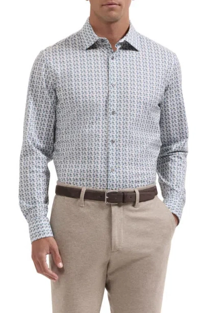 Bugatchi James Ooohcotton® Geo Print Button-up Shirt In Multi