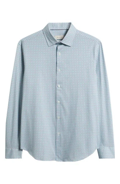 Bugatchi James Ooohcotton® Geo Print Button-up Shirt In Blue