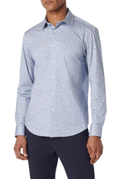 Bugatchi Men's Ooohcotton James Floral Sport Shirt In Air Blue