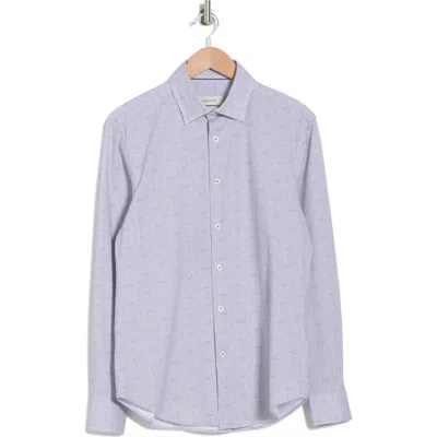 Bugatchi James Ooohcotton® Geometric Print Button-up Shirt In Berry