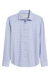 Bugatchi James Ooohcotton® Geometric Print Button-up Shirt In Lilac