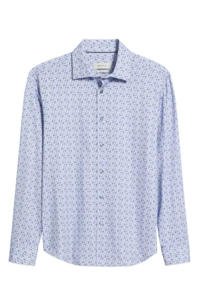 Bugatchi James Ooohcotton® Geometric Print Button-up Shirt In Lilac