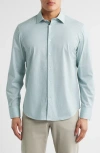 Bugatchi James Ooohcotton® Geometric Print Button-up Shirt In Mint