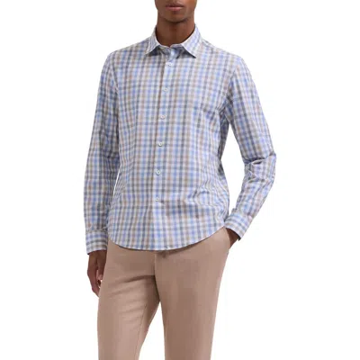 Bugatchi James Ooohcotton® Gingham Button-up Shirt In Blue