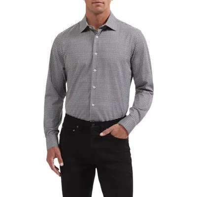 Bugatchi James Ooohcotton® Gingham Button-up Shirt In Gray