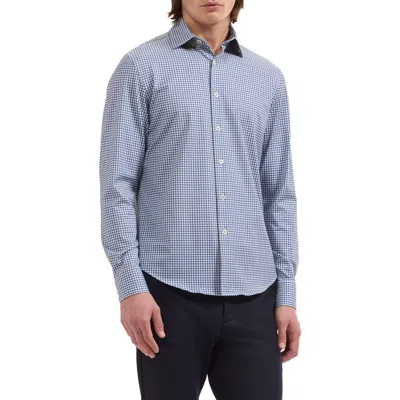 Bugatchi James Ooohcotton® Gingham Button-up Shirt In Blue