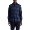 Bugatchi James Ooohcotton® Gradient Geo Print Button-up Shirt In Blue