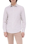 Bugatchi James Ooohcotton® Heathered Button-up Shirt In Cinnamon