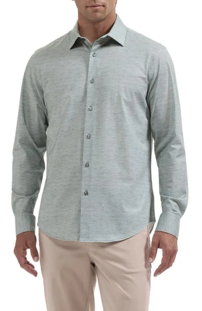 Bugatchi James Ooohcotton® Heathered Button-up Shirt In Gray