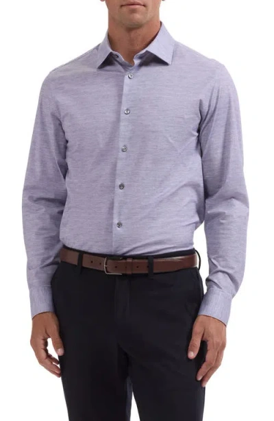 Bugatchi James Ooohcotton® Heathered Button-up Shirt In Gray