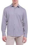 Bugatchi James Ooohcotton® Herringbone Button-up Shirt In Brown